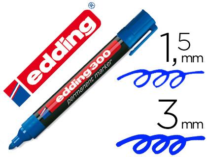 Rotulador edding 300 punta redonda tinta azul